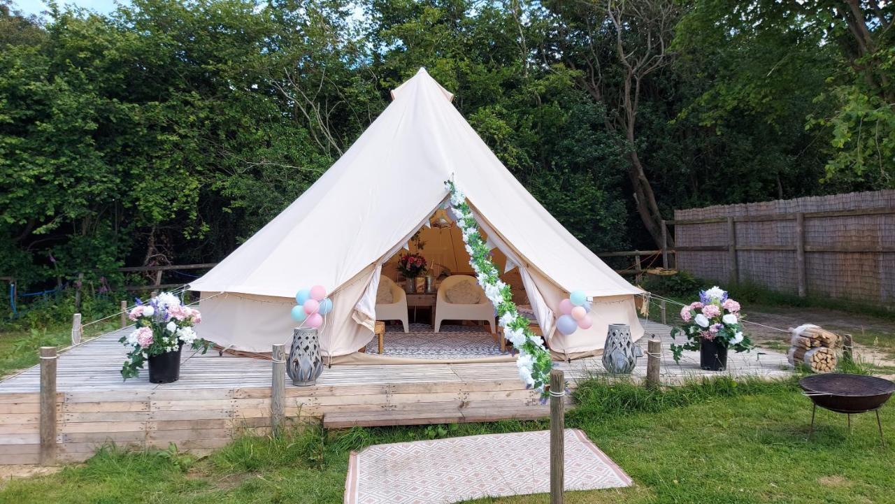 Hopgarden Glamping - Luxury 6M Bell Tent Wadhurst Dış mekan fotoğraf